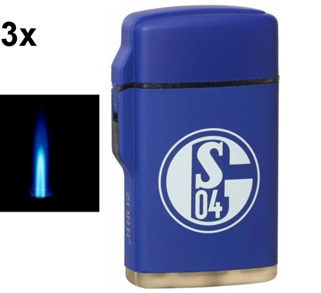 Artikelbild 1 des Artikels “3 Stück Jetflamme-Feuerzeug - Sturmfeuerzeug FC Schalke 04 “