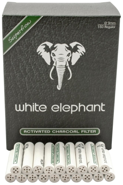 Artikelbild 1 des Artikels “White Elephant Aktivkohlefilter 9mm 150 Stk. “