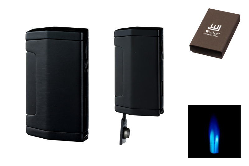 Artikelbild 1 des Artikels “Winjet Premium Feuerzeug 2xJet schwarz mit Zigarrenbohrer “