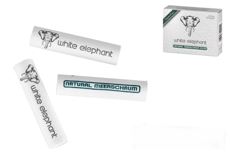 Artikelbild 1 des Artikels “40er Pack White Elephant Meerschaumfilter 9mm “