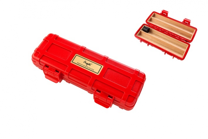 Artikelbild 1 des Artikels “Angelo Reisehumidor Zigarrenetui 2 Zigarren Zedernholz Red Edition “