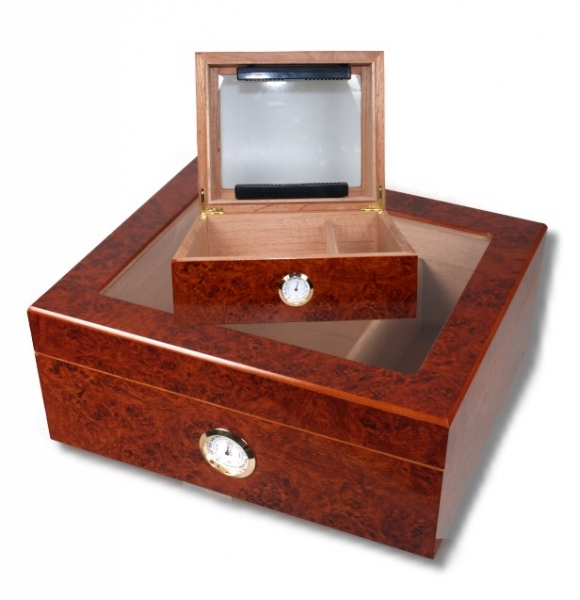 Artikelbild 1 des Artikels “Sichtfenster Klavierlack Humidor Hygro V-380 Acrylpolymerbefeuchter“