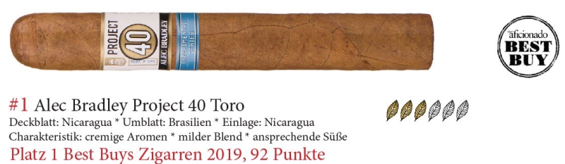 Artikelbild 1 des Artikels “Zigarre Alec Bradley Project 40 Toro “