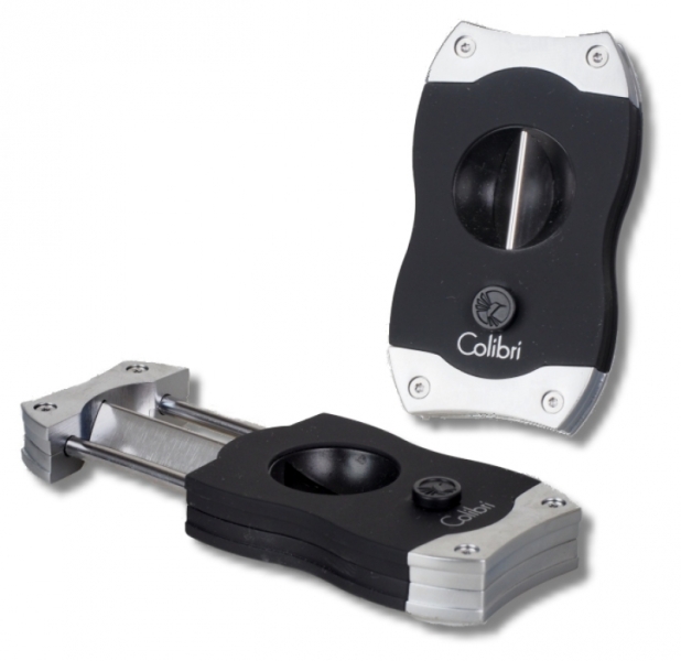Artikelbild 1 des Artikels “Colibri Cigarrenabschneider V-Cut Kerbschnitt 23mm schwarz-silber “