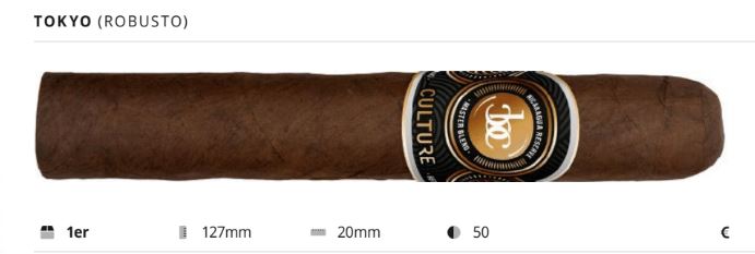 Artikelbild 1 des Artikels “Zigarre Culture Nicaraguan Reserva Tokyo ( Robusto ) “
