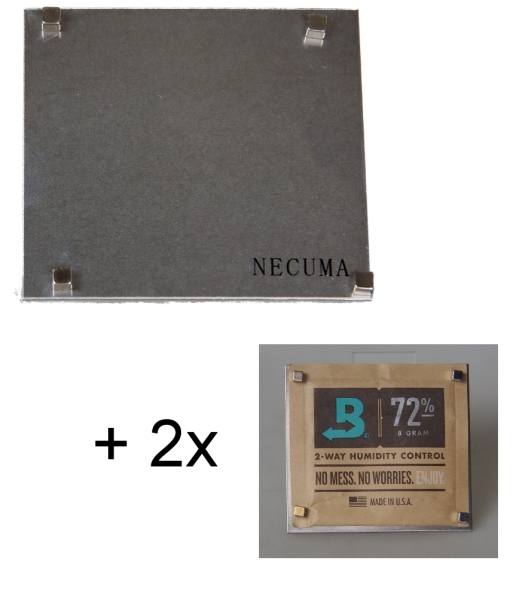 Artikelbild 1 des Artikels “Necuma Halterung für 2 Wegebefeuchter + 2 Stück Boveda 72% 8 Gramm “