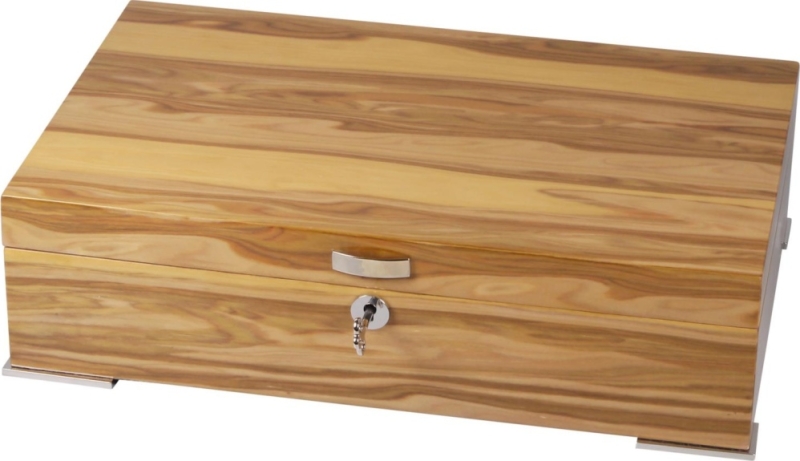 Artikelbild 1 des Artikels “Ausstellungsstück Humidor Echtholzfurnier Apfelbaum 75 Zigarren “
