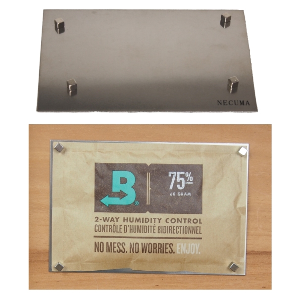 Artikelbild 1 des Artikels “Necuma Halterung für 2 Wegebefeuchter + 1 Stück Boveda 75% 60 Gramm “