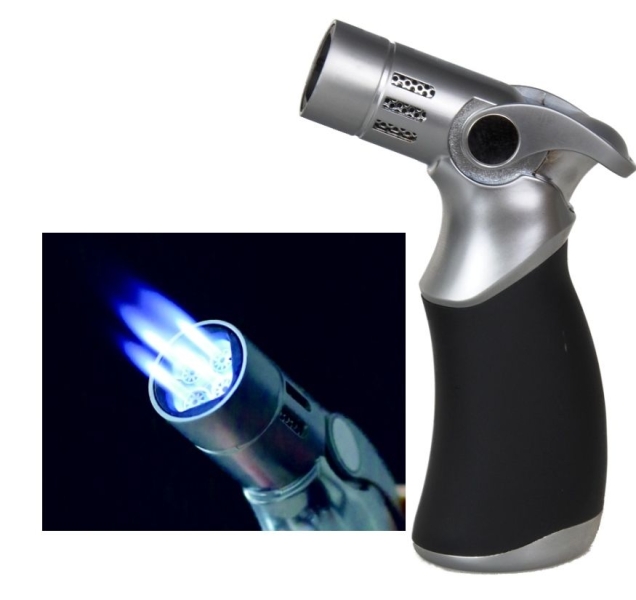 Artikelbild 1 des Artikels “Zigarrenfeuerzeug Edelstahl 4fach Jetflamme Pistolengriff “