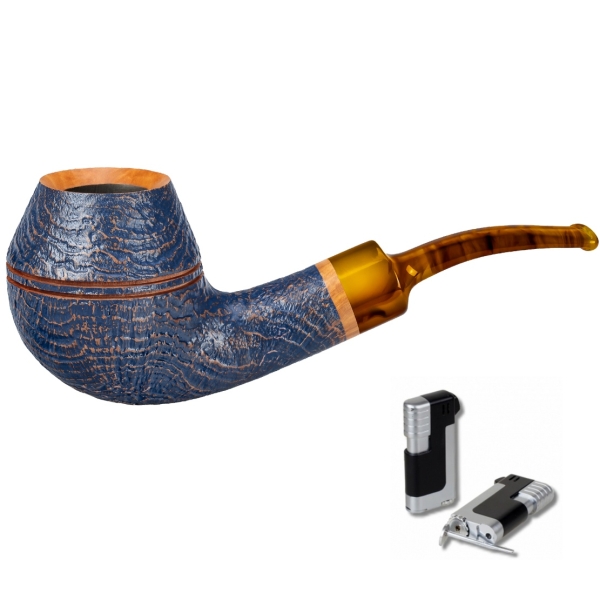 Artikelbild 1 des Artikels “Vauen Pfeife * Denim 4946 + Necuma Pfeifenfeuerzeug “
