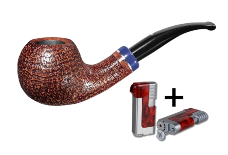 Artikelbild 1 des Artikels “Vauen Pfeife * Altro 537 Weißpunktedition glatt+ Necuma Pfeifenfeuerzeug “