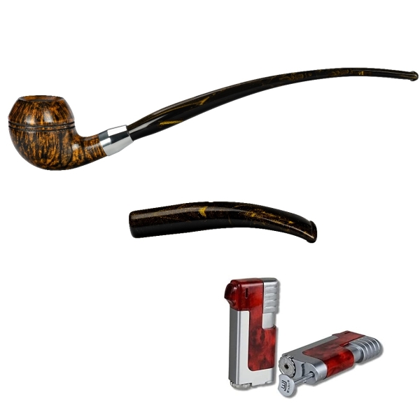 Artikelbild 1 des Artikels “Vauen Lesepfeife * Eames 2in1 108 Weißpunktedition + Necuma Pfeifenfeuerzeug “