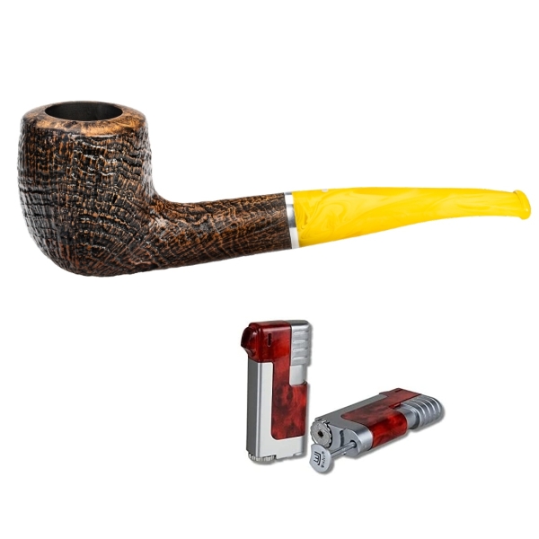 Artikelbild 1 des Artikels “Vauen Pfeife * Lessing LS568 filterlos + Necuma Pfeifenfeuerzeug “