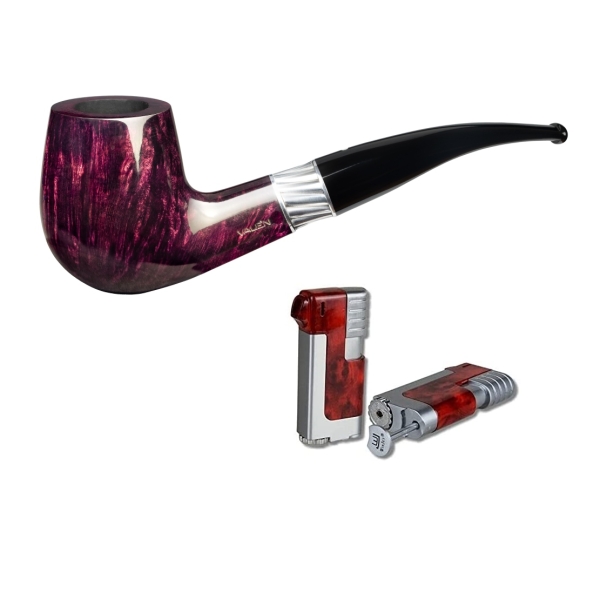 Artikelbild 1 des Artikels “Vauen Pfeife * Mito 172 Weißpunktedition + Necuma Pfeifenfeuerzeug “