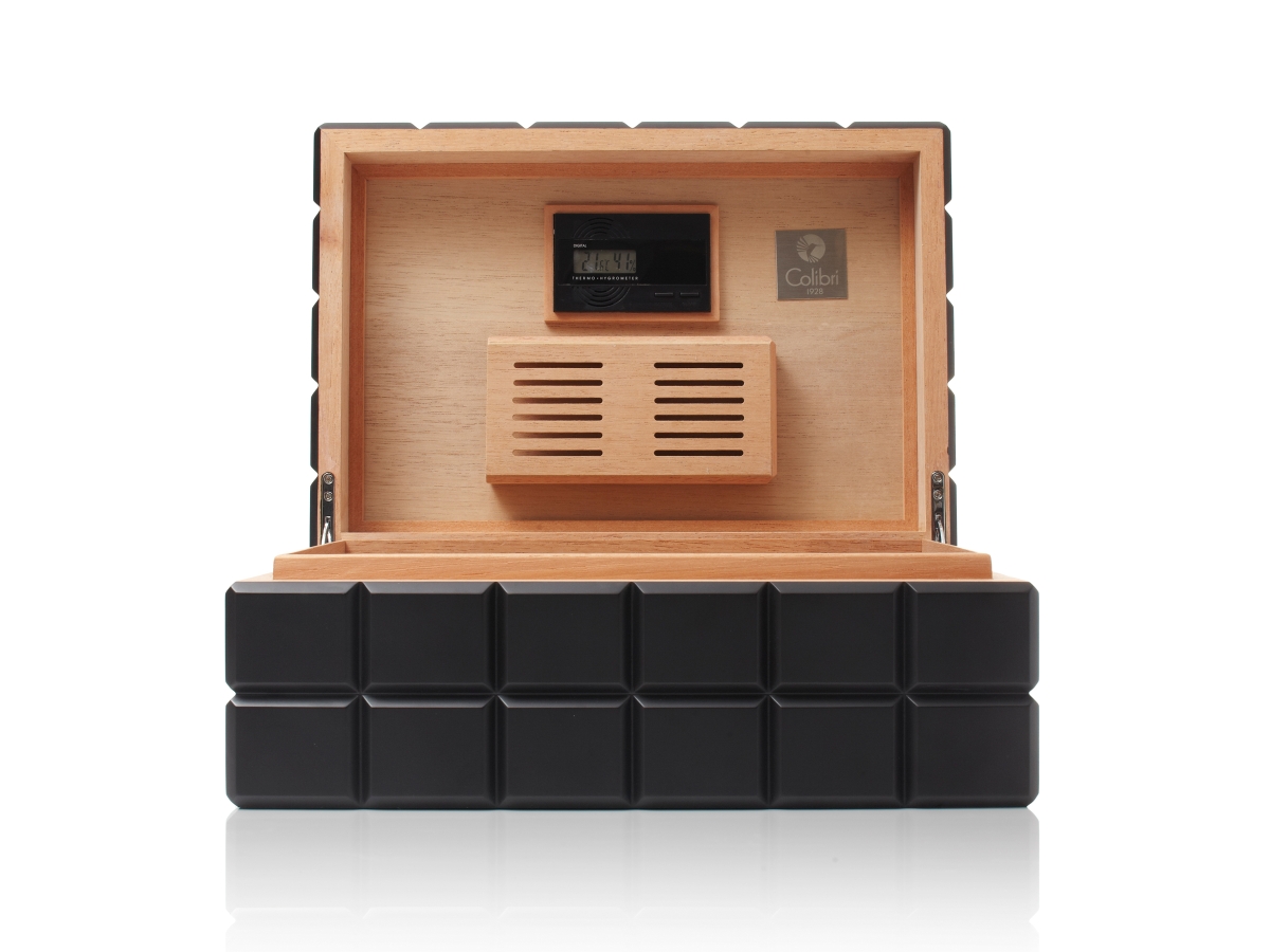 Artikelbild 2 des Artikels “Colibri Heritage Humidor * schwarz matt mit selbstregulierenden Befeuchtungssystem und Digitalhygrometer “