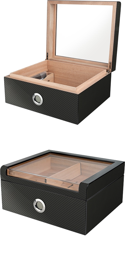 Artikelbild 2 des Artikels “Humidor Smart Carbon Pianolack für 100 Zigarren “