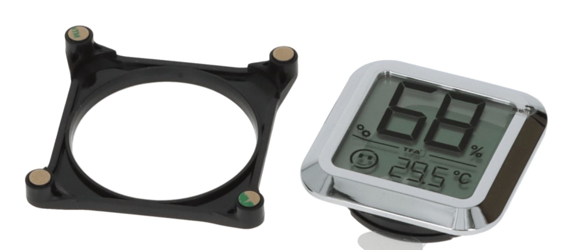 Artikelbild 2 des Artikels “TFA Humidor Hygrometer zur Befestigung innen an der Scheibe 5x5cm “