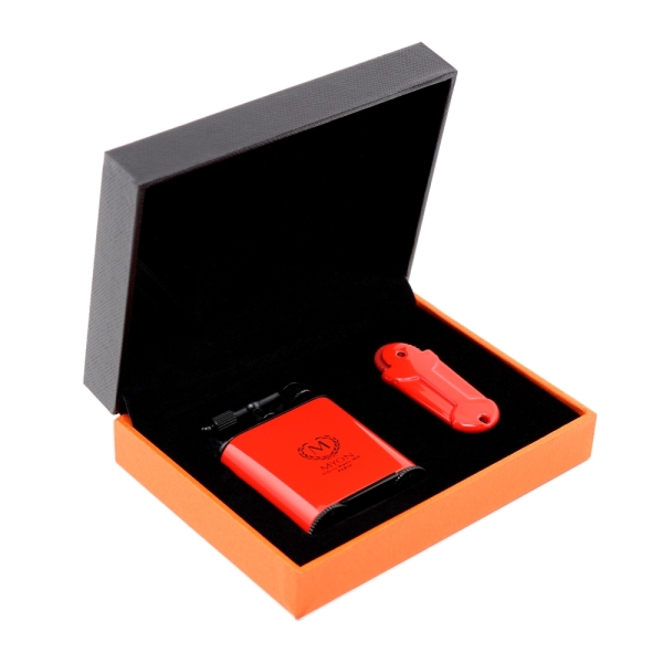 Artikelbild 2 des Artikels “Zigarrenfeuerzeug MYON of Paris Racing Edition Red inkl. Zigarrenbohrer mit Schnappmechanik “