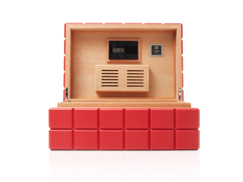 Artikelbild 2 des Artikels “Colibri Heritage Humidor * rot matt mit selbstregulierenden Befeuchtungssystem und Digitalhygrometer “