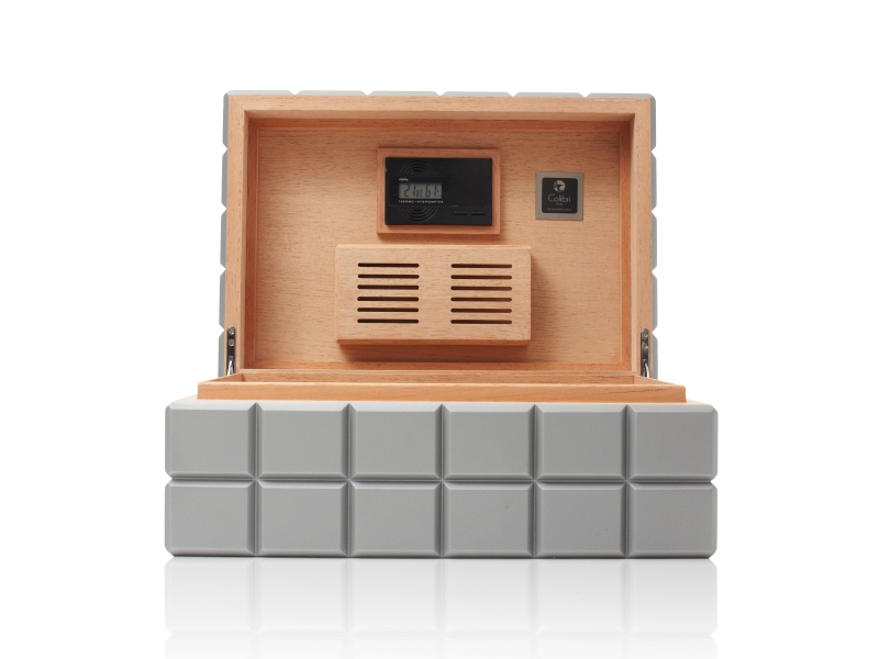 Artikelbild 2 des Artikels “Colibri Heritage Humidor * grau matt mit selbstregulierenden Befeuchtungssystem und Digitalhygrometer “