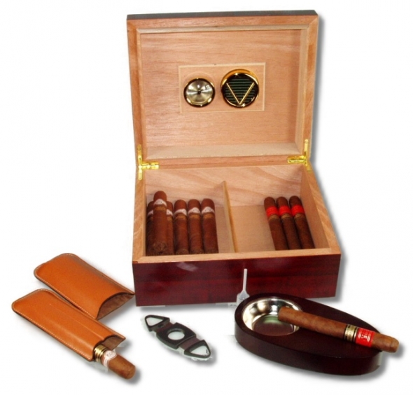 Artikelbild 2 des Artikels “Humidor Geschenkset Cherry V-460 inkl. Polymerbefeuchter “