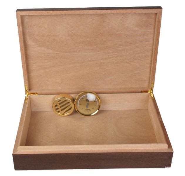 Artikelbild 2 des Artikels “Antikeffekt Holz Humidor mit deutschem Profi-Haarhygrometer 40 Zigarren “