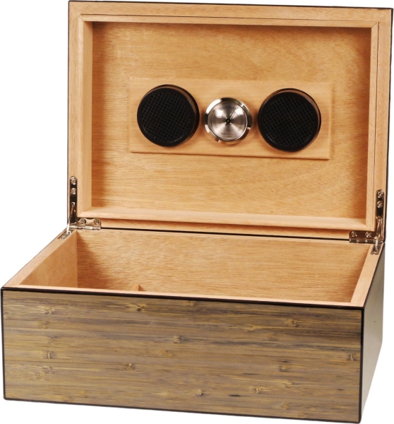 Artikelbild 2 des Artikels “Humidor Bambus Dekor grau glänzend für ca. 60 Cigarren “