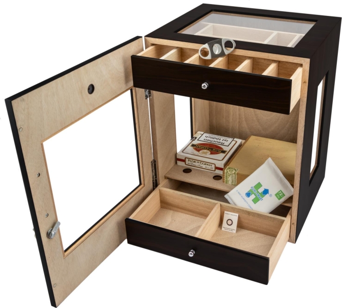 Artikelbild 2 des Artikels “Humidor-Schrank SEVENSON schwarz matt für 300 Zigarren “