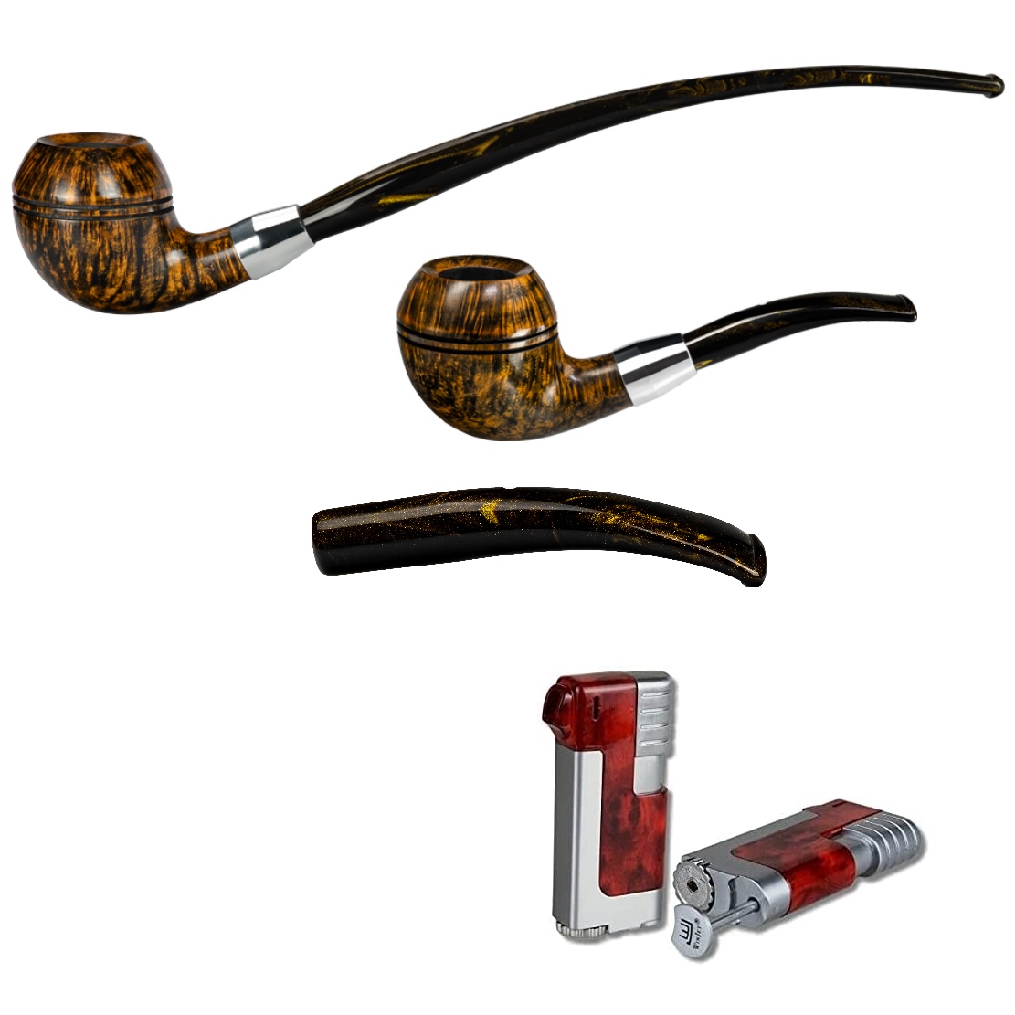 Artikelbild 5 des Artikels “Vauen Lesepfeife * Eames 2in1 108 Weißpunktedition + Necuma Pfeifenfeuerzeug “
